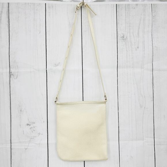 KARA New York cream white pebbled leather Tri Way crossbody bag purse - Picture 5 of 13